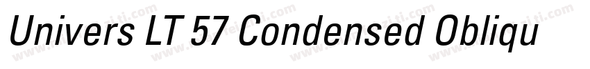Univers LT 57 Condensed Oblique字体转换